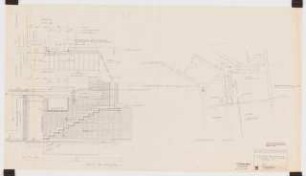 Haus und Garten Ernst Hassler, Oerlinghausen: Detailplan Mauerwerk-Abtreppung über Treppe an Wandfläche A, 1:20, 1:50