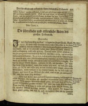 Die schreckliche und erfreuliche Acten des grossen Tribunals.