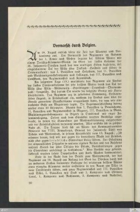 Vormarsch durch Belgien