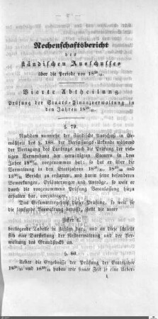 Prüfung der Finanzverwaltung 1838-1841
