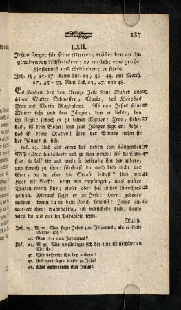 187-194, LXII. Jesus sorget fuer ...; LXIII. Jesus wird begraben