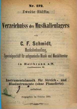 Catalog. 172,2. 1879