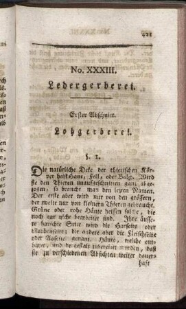 No. XXXIII. Ledergerberei.