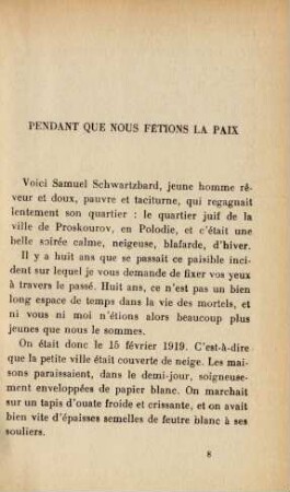 Pendant que nous fetions la paix