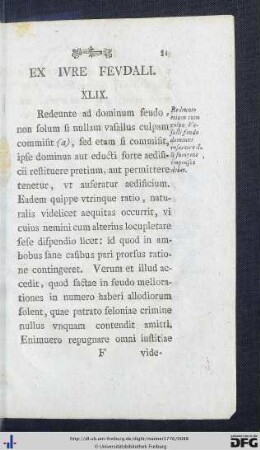 Ex Iure Feudali.