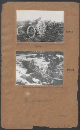 Zwischen Codroipo und Tagliamento stehengelassene ital. Geschütze