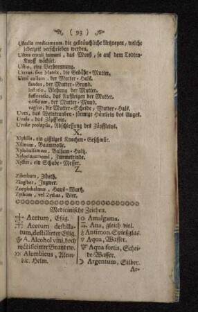 Medicinische Zeichen.