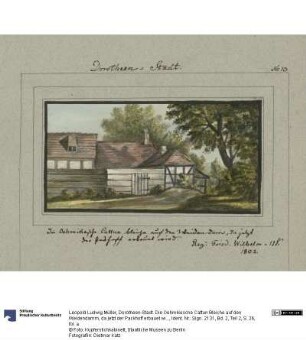 Dorotheen-Stadt. Die Oehmikesche Cattun Bleiche auf den Weidendamm, da jetzt der Packhoff erbauet wird. Reg: Friedrich Wilhelm IIIten. 1802