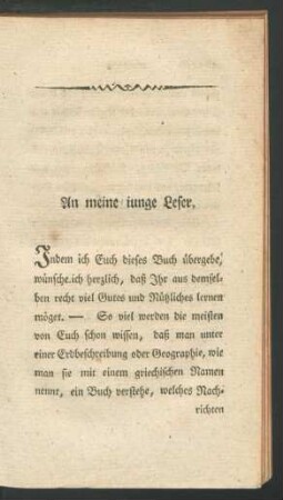 An meine junge Leser.