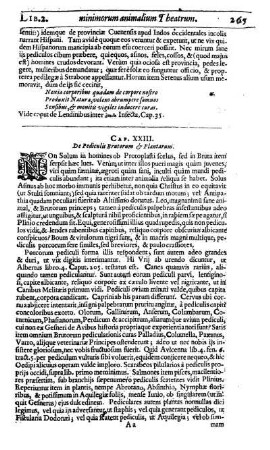 Cap. XXIII. De Pediculis Brutorum & Plantarum