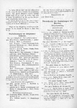 Vermehrung der Sammlungen des Vereins