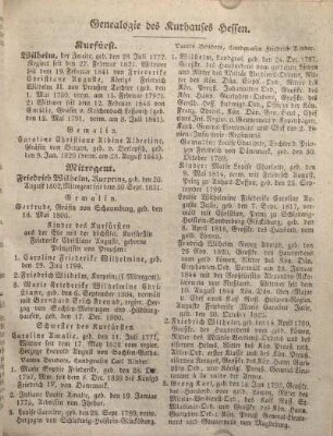 Genealogie des Kurhauses Hessen.