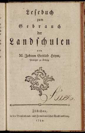 Lesebuch zum Gebrauch der Landschulen