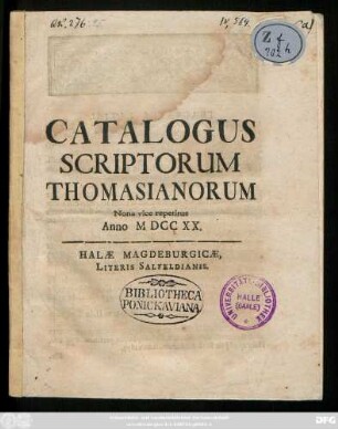 Catalogus Scriptorum Thomasianorum