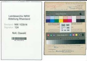Entnazifizierung Oswald Noll , geb. 13.10.1914 (Polizist)
