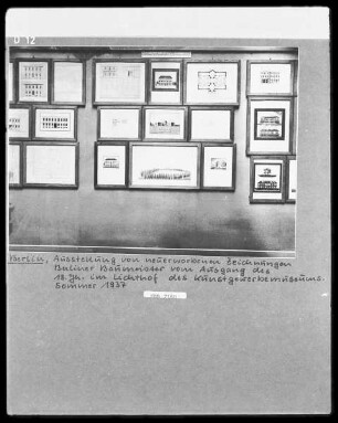 Ausstellung von neu erworbenen Zeichnungen Berliner Baumeister vom Ausgang des 18. Jahrhunderts