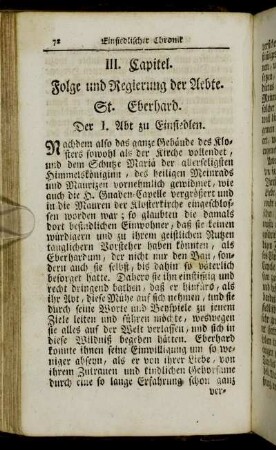 St. Eberhard. Der I. Abt zu Einsiedlen. - Gero. Der X. Abt, und VIII. Reichsfürst.