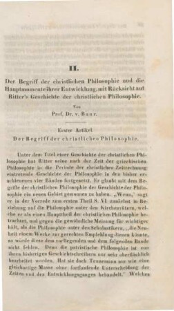 29-115 Der Begriff der christlichen Philosophie und die Hauptmomente ihrer Entwicklung, mit Rücksicht auf Ritter's Geschichte der christlichen Philosophie