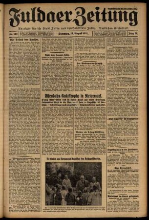 Ausgabe vom Dienstag, den 18. August 1931.