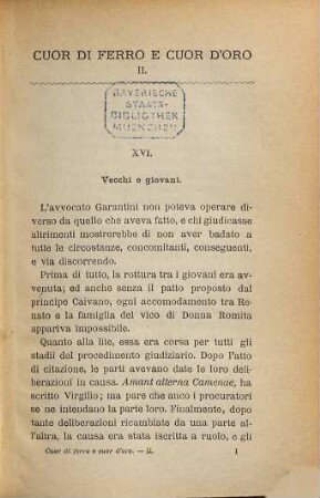 Cuor di ferro e cuor d'oro : romanzo, 2