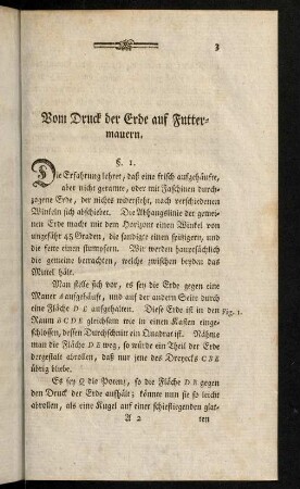 3-5, Vom Druck der Erde auf Futtermauern.