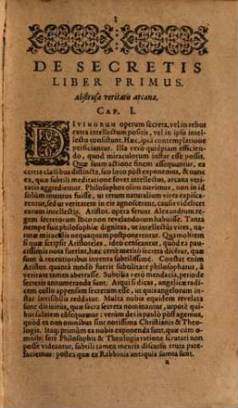 De Secretis Libri XVII.
