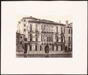 Palazzo Contarini dal Zaffo Polignac, Venedig: Ansicht (aus: sog. »Koch-Mappe«)