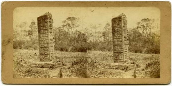 Side and rear view of a stele.