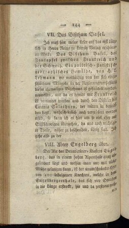 VII. Das Bißthum Basel.