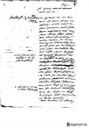 2: Brief von Johann Wilhelm Ludwig Gleim an Karl Abraham Freiherr von Zedlitz