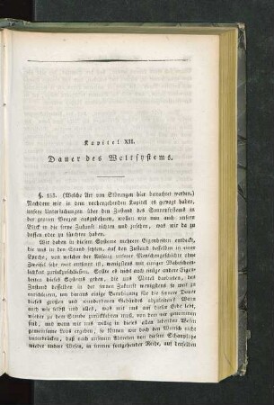 Kapitel XII. Dauer des Weltsystems