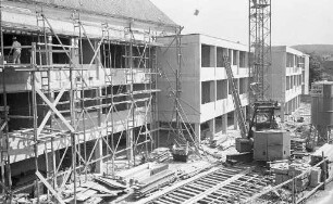 Bau der Schloßschule Durlach.