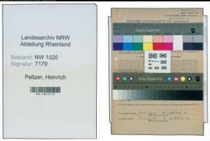 Entnazifizierung Heinrich Peltzer , geb. 12.03.1890 (Postbeamter)