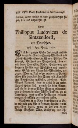 386-403, XVII. Philippus Ludovicus de Sintzendorff