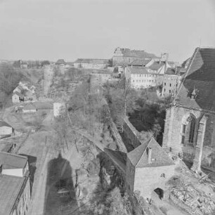 Bautzen : Bautzen. Blick vom Turm der Alten Wasserkunst auf die Stadt