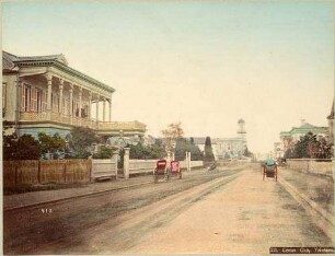 Deutscher Club und Hauptstraße in Yokohama