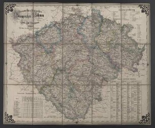 Uibersichts- Post- u. Strassen-Karte des Königreiches Böhmen