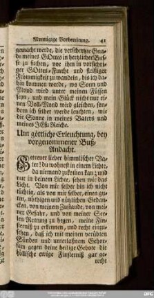 Um göttliche Erleuchtung, bey vorgenommerner Buß-Andacht.
