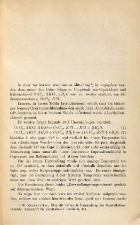 Über die gesättigten Lösungen der Verbindungen von Cuprichlorid mit Kaliumchlorid : mit 9 Holzschnitten