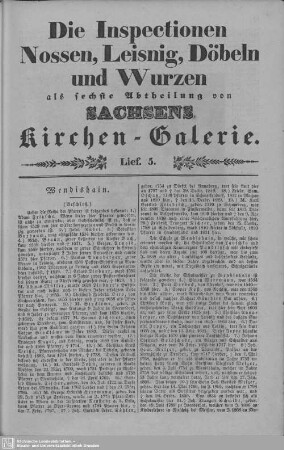 Wendishain, Nauenhain, Knobelsdorf, Otzdorf : 5. Lieferung