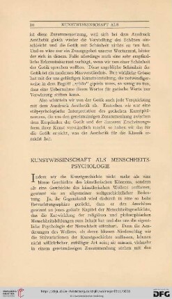 Kunstwissenschaft als Menschheitspsychologie