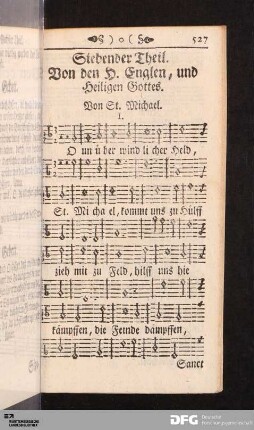 Siebender Theil. Von den H. Englen, und Heiligen Gottes.