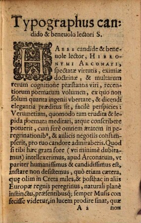 Hieronymi Arconati Leorini Silesii ... Poematum recentiorum volumen : in quo continentur Epigrammmata Elegiae, Et Carmina Historica