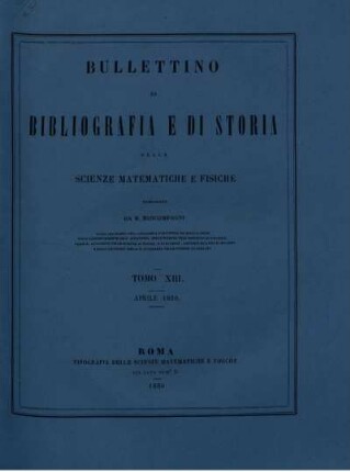 Tomo XIII. Aprile 1880.