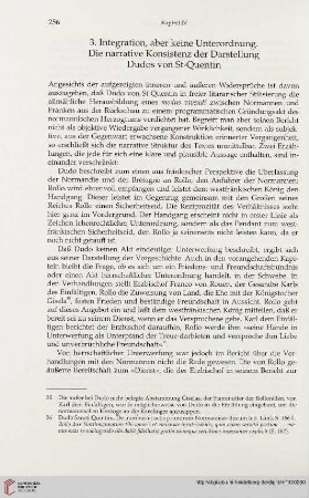 3. Integration, aber keine Unterordnung. Die narrative Konsistenz der Darstellung Dudos von St-Quentin