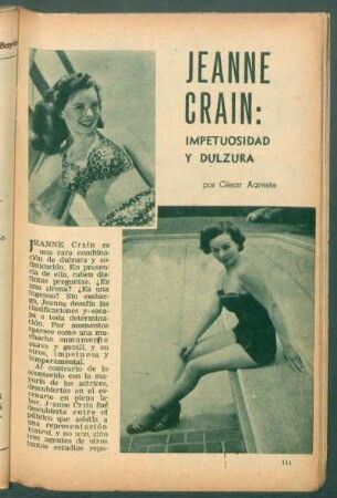 Jeanne Crain: impetuosidad y dulzura