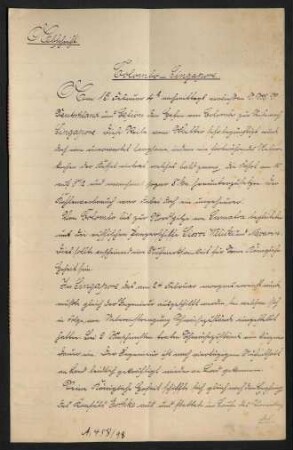 Abschrift einer Reisebeschreibung von Colombo bis Singapore vom 28.02.1898