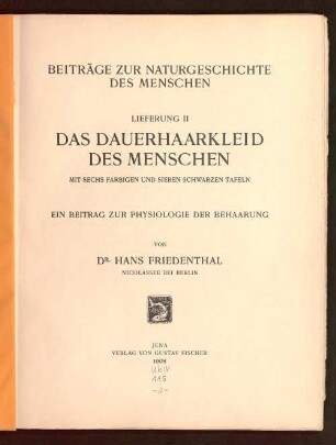 Das Dauerhaarkleid des Menschen