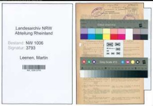 Entnazifizierung Martin Leenen , geb. 21.03.1887 (Arbeiter)