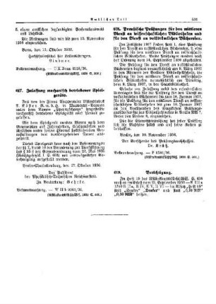 Zulassung mechanisch betriebener Spielgeräte : [Sonstiges] ; [Amtliche Erlasse] ; [Amtlicher Teil]